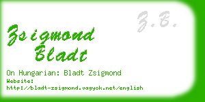 zsigmond bladt business card